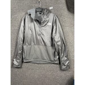 North Face Pullover Jacket Mens Small Gray Hooded Lightweight Outdoor Running